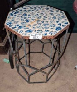 Mosaic top metal stand