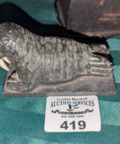 Walrus stone carving
