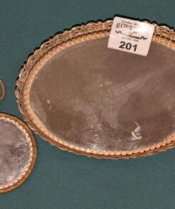 Mirrored vanity trays
