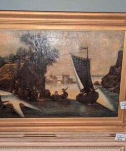 Antique Original painting with ornate frame