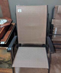 Set of three folding patio chairs