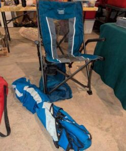 Pair of folding camp chairs