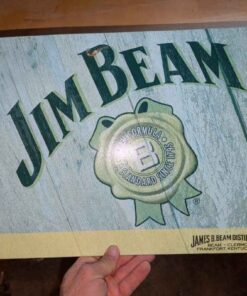 Jim Beam metallic wall sign