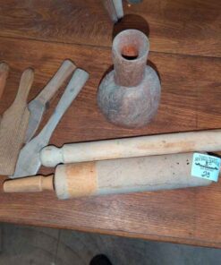 Rolling pin, butter paddles, pestle