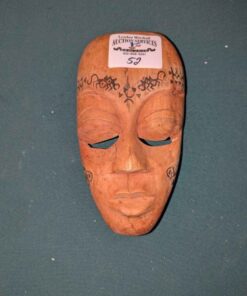 Wood Carved Face mask