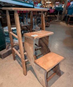 Vintage Flip out wooden step out stool