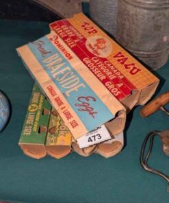 Antique advertising egg cartons