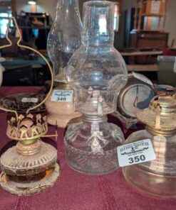 Trio of oil lamps