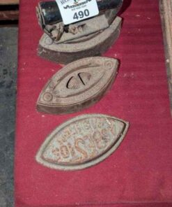 Asbestos & assorted sad irons