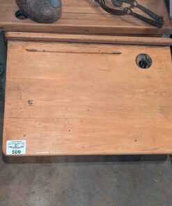 Antique Student desk with Cast sides and inkwell cut out