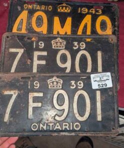 1939 & 1943 License plates