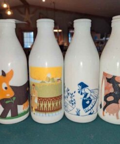 Vintage Decorative Egizia Dairy Bottles