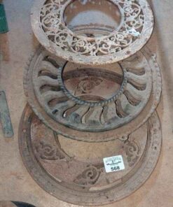 Cast Stove pipe wall grates