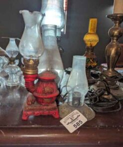 Pot belly stove mini oil lamp, etc