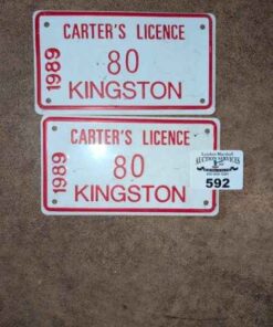 1989 Carter's license plates