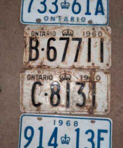 1960 & 1968 Ontario lic. plates