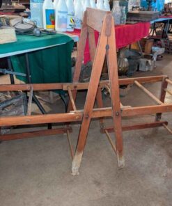 Folding vintage wooden wash stand