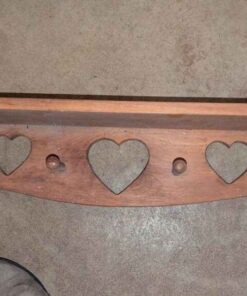 Heart cut out wall shelf