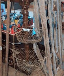 Tiered hanging wire baskets