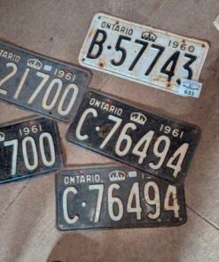 1960 & 1961 license plates