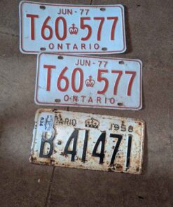 1958 & 1977 license plates