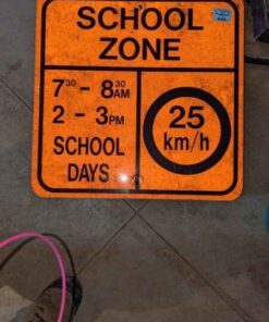 School zone road sign