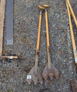 Pair of vintage hay cutters