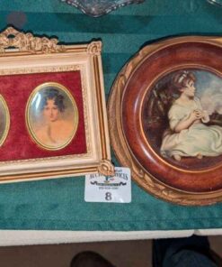 Miniature portraits in ornate frames