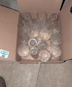 Cross and olive Crystal Drinking glasses - assorted sizes