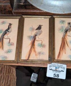 Vintage Mexican Folkart Feather craft birds