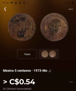 1973 Mexico 5 centavos