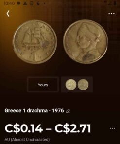 1976. ...1 drachma