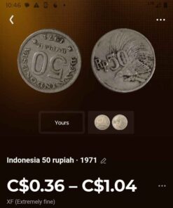 1971 Indonesia 50 Rupia