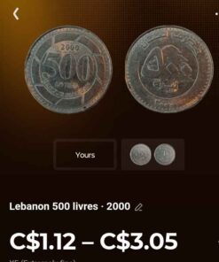 2000 Lebanon 500 livres
