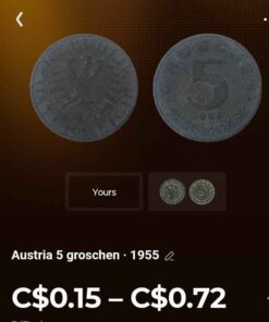 1955 Austria 5 Groshem