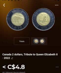 Tribute to Queen Elizabeth II Black rim Toonie