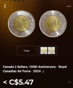 100th anniversary Royal Canadian Air force non-colored
