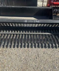 Unused 78inch skid steer quick tach stone bucket