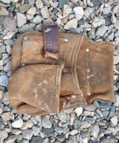 Used brown nail pouch
