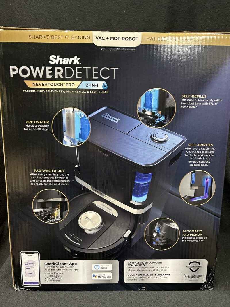 Shark PowerDetect Nevertouch PRO 2 in 1 Vac & Mop Robot, Vacuum, Mop, Self-Empty, Self-Refill, Self-Clean