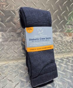 Pack of three pair diabetic crew socks