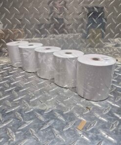 Pack of five rolls of printer paper