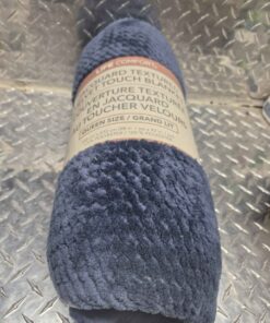 Queen size jaquard texured velvet touch blanket