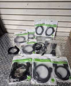 Assorted computer cords and more