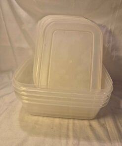 Qty 4 square pans with lids