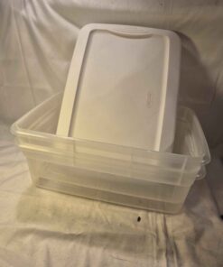 Qty 2 Sterlite storage containers with lids
