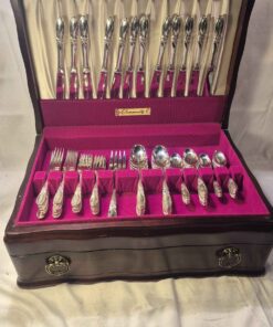 Beautiful silverware chest with cutlery