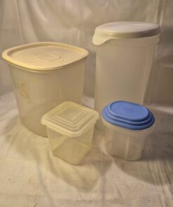 Qty 4 containers with lids