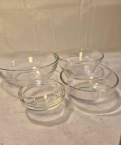 Qty 4 clear dessert bowls