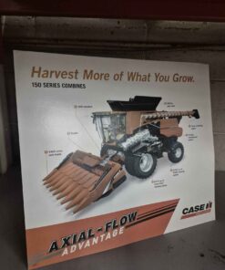 Axial flow combine self standing counter display